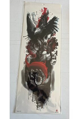 Ai̇rbrush Tattoo Kartal Pusula 1 Hafta Kalıcı Tam Kol Bacak Yapıştırma Geçi̇ci̇ Dövme 46 Cm
