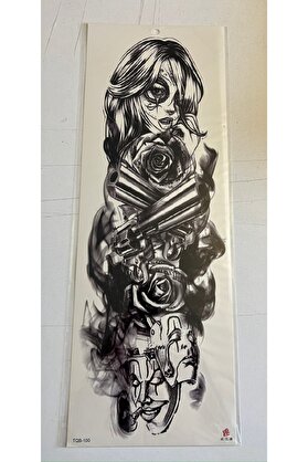 Ai̇rbrush Tattoo Saldır 1 Hafta Kalıcı Tam Kol Bacak Yapıştırma Geçi̇ci̇ Dövme 46 Cm