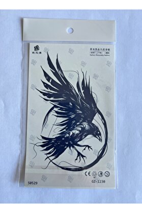 Ai̇rbrush Tattoo Karga 18X11 Cm Yarı Kalıcı Geçi̇ci̇ Dövme