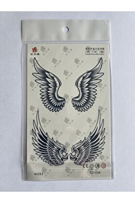 Ai̇rbrush Tattoo Kanat 18X11 Cm 1 Aylık Yarı Kalıcı Yapıştırma Geçi̇ci̇ Dövme