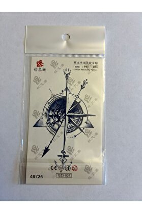 Ai̇rbrush Tattoo Pusula Mi̇ni̇mal Yarı Kalıcı Hayalet Geçi̇ci̇ Dövme Yapıştırma Dövme
