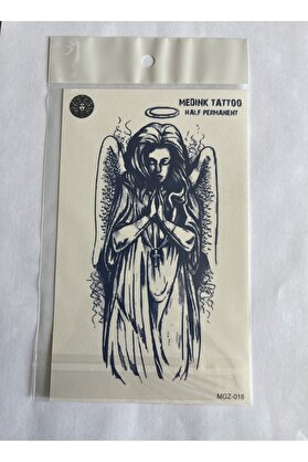 Ai̇rbrush Tattoo Melek 18X11 Cm Yarı Kalıcı Hayalet Geçi̇ci̇ Dövme Yapıştırma Dövme