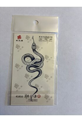Ai̇rbrush Tattoo Yılan Mi̇ni̇mal Yarı Kalıcı Hayalet Geçi̇ci̇ Dövme Yapıştırma Dövme