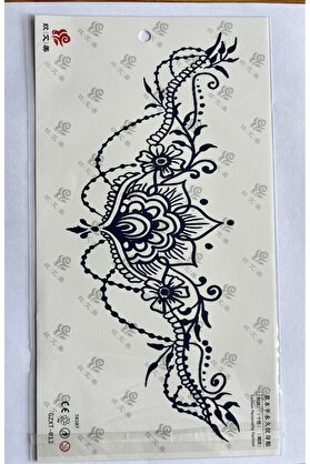 Ai̇rbrush Tattoo Büyük Boy Bel Göğüs Sırt İçi̇n 28X15 Cm Gzxt-012 Yarı Kalıcı Geçi̇ci̇ Dövme