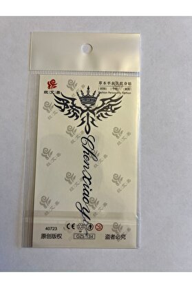 Ai̇rbrush Tattoo Taçlı Kanat Mi̇ni̇mal Yarı Kalıcı Hayalet Geçi̇ci̇ Dövme Yapıştırma Dövme