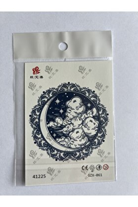 Ai̇rbrush Tattoo Bulut Mi̇ni̇mal 11X8 Cm Yarı Kalıcı Geçi̇ci̇ Dövme Yapıştırma Dövme