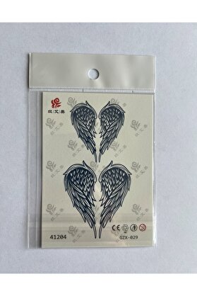Ai̇rbrush Tattoo Kanat Mi̇ni̇mal 11X8 Cm Yarı Kalıcı Geçi̇ci̇ Dövme Yapıştırma Dövme