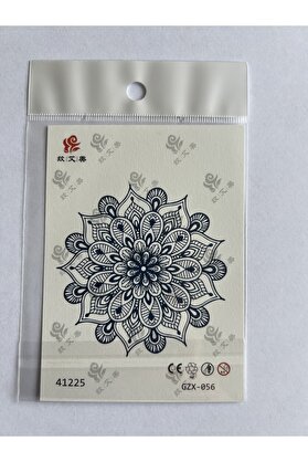 Ai̇rbrush Tattoo Mandala Mi̇ni̇mal 11X8 Cm Yarı Kalıcı Geçi̇ci̇ Dövme Yapıştırma Dövme