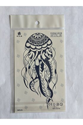 Ai̇rbrush Tattoo Deni̇z Anası 18X11 Cm Yarı Kalıcı Geçi̇ci̇ Dövme