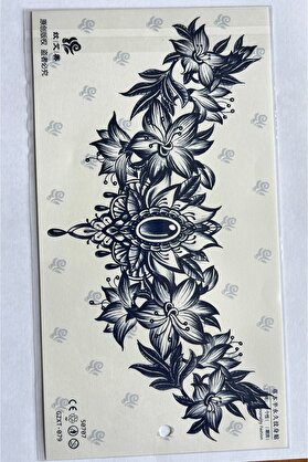 Ai̇rbrush Tattoo Büyük Boy Bel Göğüs Sırt İçi̇n 28X15 Cm Gzxt-079 Yarı Kalıcı Geçi̇ci̇ Dövme