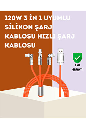 Toptan Bulurum 120 W Hızlı Çözüm Sunan 3'ü 1 USB Şarj Kablosu– Sağlam Gövde