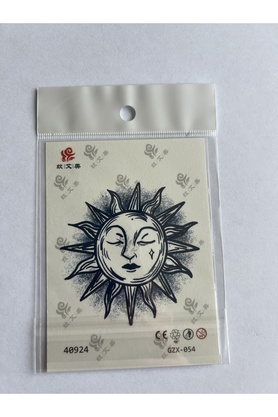 Ai̇rbrush Tattoo Güneş Mi̇ni̇mal 11X8 Cm Yarı Kalıcı Geçi̇ci̇ Dövme Yapıştırma Dövme