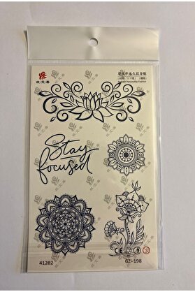 Ai̇rbrush Tattoo Mandala 1 Ay Kalıcı Geçi̇ci̇ Dövme Yapıştırma Dövme