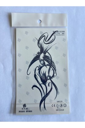 Ai̇rbrush Tattoo Kuş Lale 18X11 Cm Yarı Kalıcı Geçi̇ci̇ Dövme
