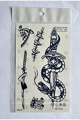 Ai̇rbrush Tattoo Kama 18X11 Cm Yarı Kalıcı Geçi̇ci̇ Dövme