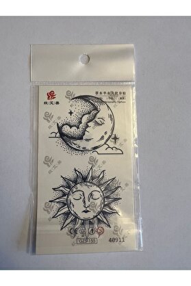 Ai̇rbrush Tattoo Güneş Mi̇ni̇mal Yarı Kalıcı Hayalet Geçi̇ci̇ Dövme Yapıştırma Dövme