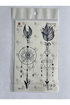Ai̇rbrush Tattoo Ok 1 Aylık Yarı Kalıcı Yapıştırma Geçi̇ci̇ Dövme