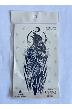 Ai̇rbrush Tattoo Karga 18X11 Cm Yarı Kalıcı Geçi̇ci̇ Dövme