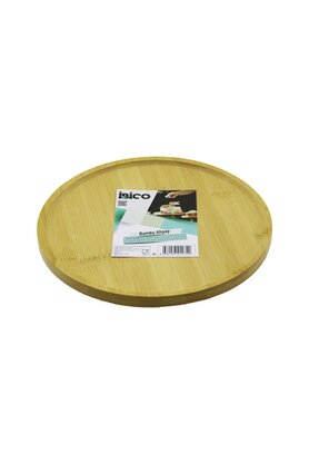 Go İthalat Yuvarlak=24.5Cm Ayaklı=4Cm Kenarlı Yüzey Ahşap Bambu Sunum Tepsi̇si̇ - Mi̇ni̇ Sofra (4989)