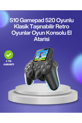 Toptan Bulurum 500 Oyunlu Nostaljik El Tipi Oyun Konsolu, Taşınabilir Şarjlı Cihaz, Renkli Ekran ve TV Destekli
