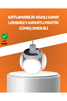 Toptan Bulurum Çok Amaçlı Katlanabilir Güneş Enerjili Kamp Lambası – Masa Üstü ve Asılabilir Kullanım