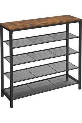 STOREMAX shopverse Ayakkabı Rafı, ayakkabı Rafı, 4 ve geniş yüzeyli cepler için, Giriş alanı, Koridor, metal,