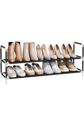 STOREMAX shopverse 2 Katlı Raf, Antre Dolabı İçin Ayakkabı Saklama Çözümü, ve Yer Tasarrufu Sağlayan, Metal Ç