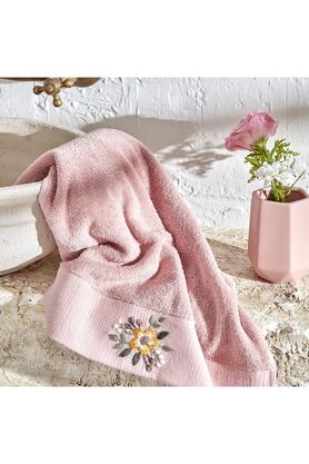 STOREMAX shopverse Nakışlı%100 Pamuk Havlu Pudra 30x50 Cm trendflick 1014773