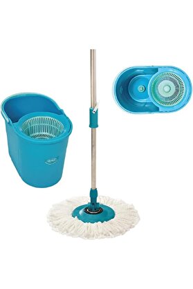 STOREMAX shopverse Temizlik Seti - Fix Mop Set - Kullanımlı Döner Başlıklı Ev Tipi Kova Seti - Sıkma Sistemli