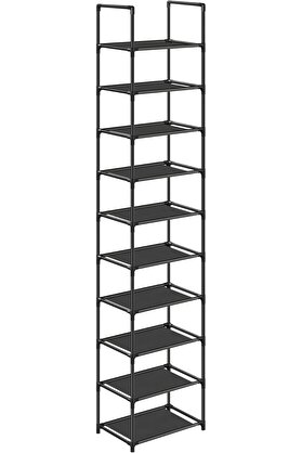 STOREMAX 10 katlı ayakkabı rafı, ayakkabı, yerden tasarruf sağlayan ayakkabı saklama, 33 x 33 x 173 cm, metal