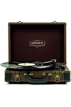 STOREMAX shopverse Mtx101BN Nostaljik Retro Pikap Plak Çalar (Şarjlı Aux Hoparlörlü 3 Devir) İğne Dahil trend