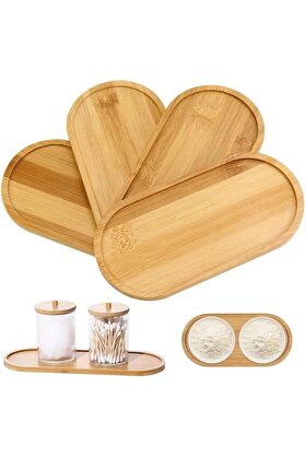 STOREMAX shopverse Bambu Yağdanlık Altlığı Sunumluk Şık ve Dayanıklı Ahşap Tepsi (Oval) trendflick 1014773