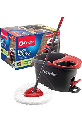 STOREMAX shopverse Mikrofiber Spin Mop, Kovalı Zemin Temizleme Sistemi, Kırmızı, Gri trendflick 1014773
