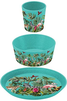 STOREMAX shopverse Turkuaz Orman Desenli 3Lü Set trendflick 1014773