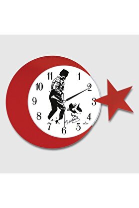 Evi̇mdeyokyok Ay Yi̇ldi̇z Duvar Saati̇ 134-3