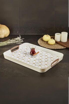 STOREMAX shopverse Ahmet Dikdörtgen Baskılı Tepsi Kumsal 34 X 46 Cm, Kumsal trendflick 1014773