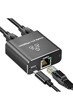 STOREMAX 1 Gigabit Ethernet Anahtarı 2 Bağlantı Noktalı 1000Mbps, 1 ila 2 Ethernet Splitter, LAN Ağ Anahtarı