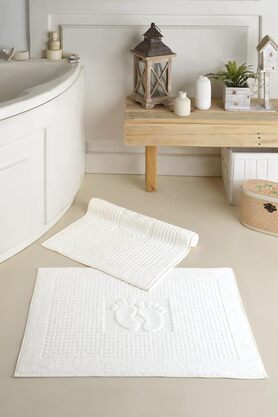 STOREMAX shopverse Tekstil Mat | 2 Adet Ayak Havlusu, Paspası, Havlu Paspas Beyaz trendflick 1014773
