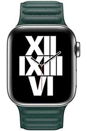 STOREMAX shopverse İle Uyumlu 44mm KRD-34 Deri Kordon Koyu Yeşil trendflick 1014773