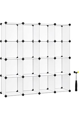 STOREMAX shopverse Ayakkabı Rafı 15 Küp, Plastik Raf, 153 x 31 x 153 cm, Beyaz LPC44L trendflick 1014773