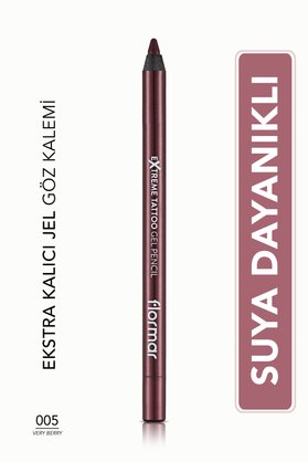 Flormar Mat Kalıcı Göz Kalemi - Extreme Tattoo Gel Pencil - 005 Very Berry - 8682536028875