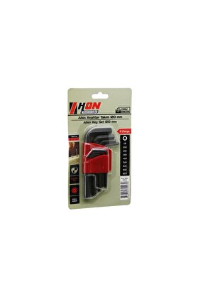 Go İthalat 9Pcs Si̇yah Kısa - Düz 120Mm Alyan Allen Anahtar Takımı Brkt-702279 (5250)