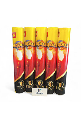 İRHANLAR İrhanlar Bambu Pro Çift Tüplü Fitilli 45 Sn Yanma Süresi Düğün Kına Sünnet İthal 5 Adet Mavi Renk