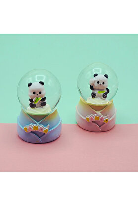 Evimdeyokyok Panda Tasarımlı Işıklı Küçük Boy Kar Küresi