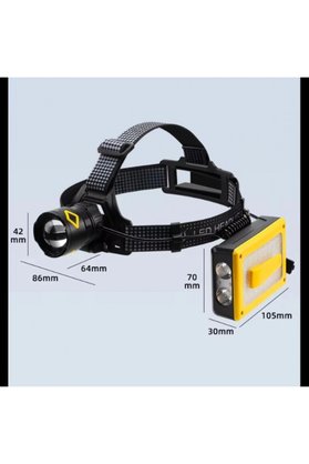 Evimdeyokyok F.b.ı Pro F-3003 Alüminyum Pm10-Tg Led Type-C Powerbank Ve Solar Şarjlı Kamp Kafa Feneri