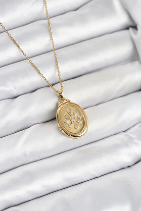 Buti̇k 316L Çeli̇k Zi̇nci̇r Gold Renk Kapaklı Açılabi̇li̇r Model Kadın Kolye