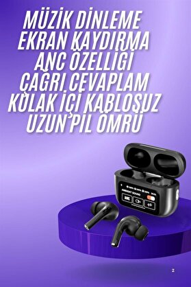 Eiloluxe Yeni Nesil Anc Özellikli Çağrı Cevaplayan Dokunmatik Ekranlı Bluetooth Kula - Eil1176-5263
