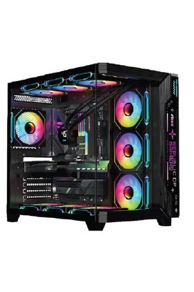 Game Master F-7 Akvaryum 7 Argb Fanlı Kumandalı Siyah ATX F7 Oyuncu Bilgisayar Kasası