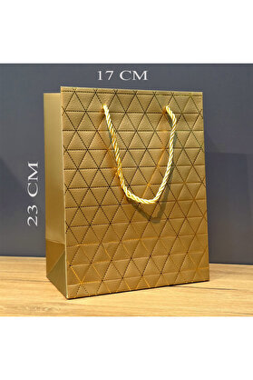 Evi̇mdeyokyok Küçük Boy Gold İpli̇ Karton Çanta
