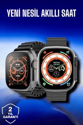 Ethab Giyim 45 Mm Gri Kasa Ultra Akıllı Saat Sesli Görüşme Sağlık Takibi Suya Dayanıklı - Glst9689-141